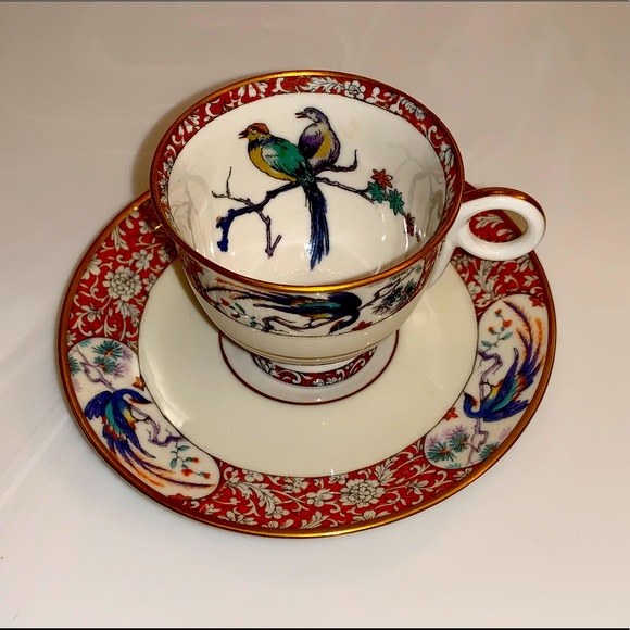 Vtg Theodore Haviland NY Bird Of India Cup Saucer
